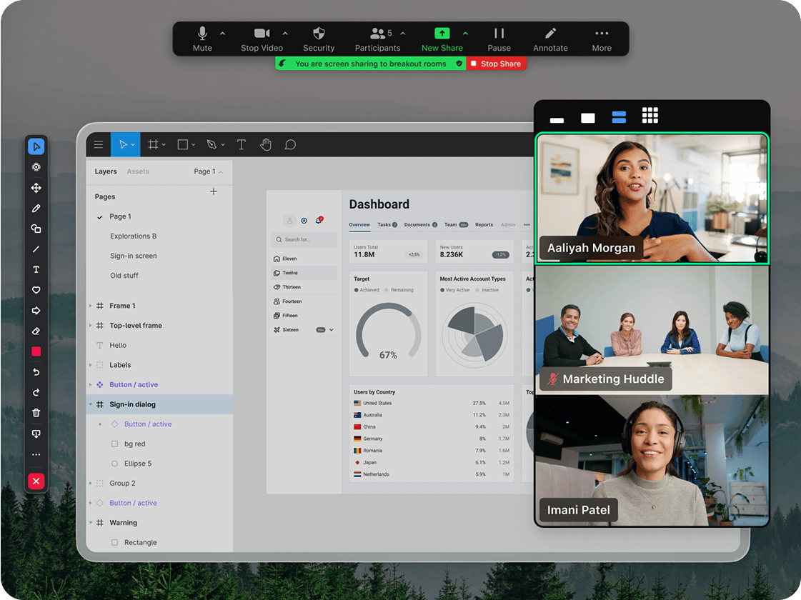 Zoom Video Conferencing Interface Demo
